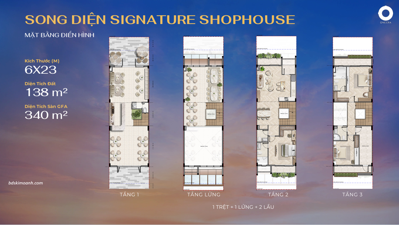 MẪU SHOPHOUSE SONG DIỆN ONE ERA