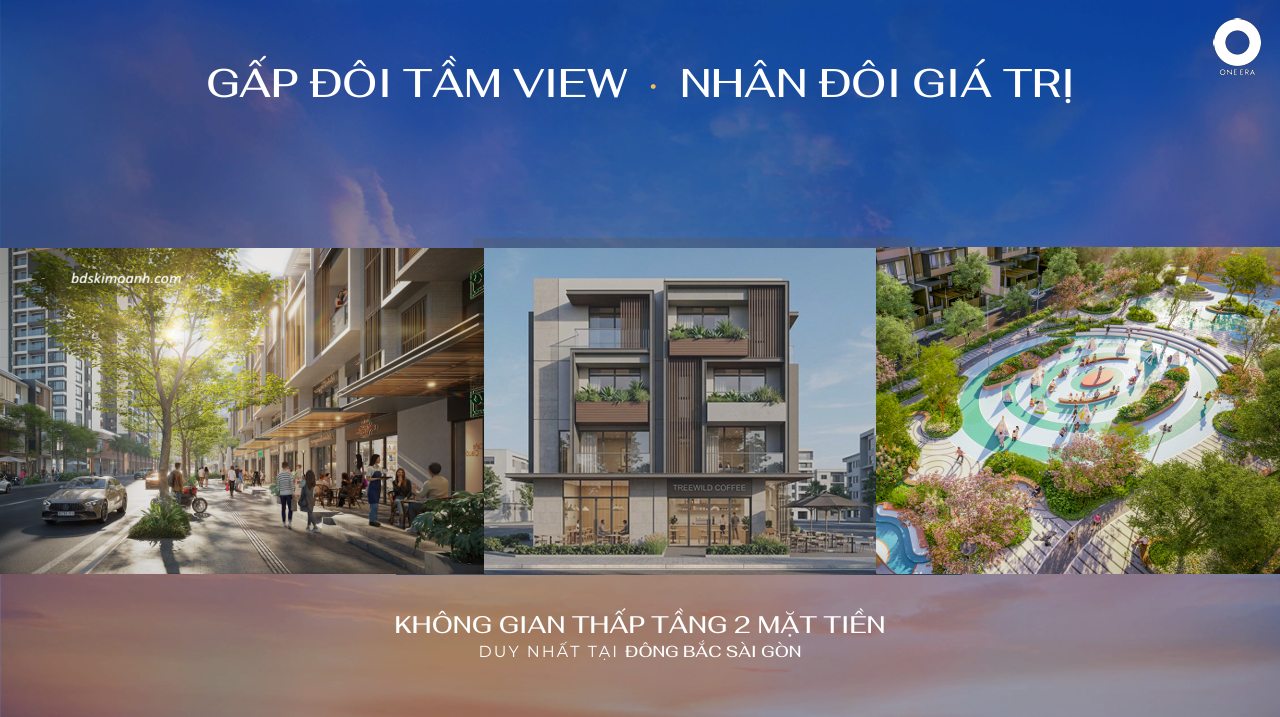 VIEW 2 MẶT TIỀN SHOPHOUSE ONE ERA